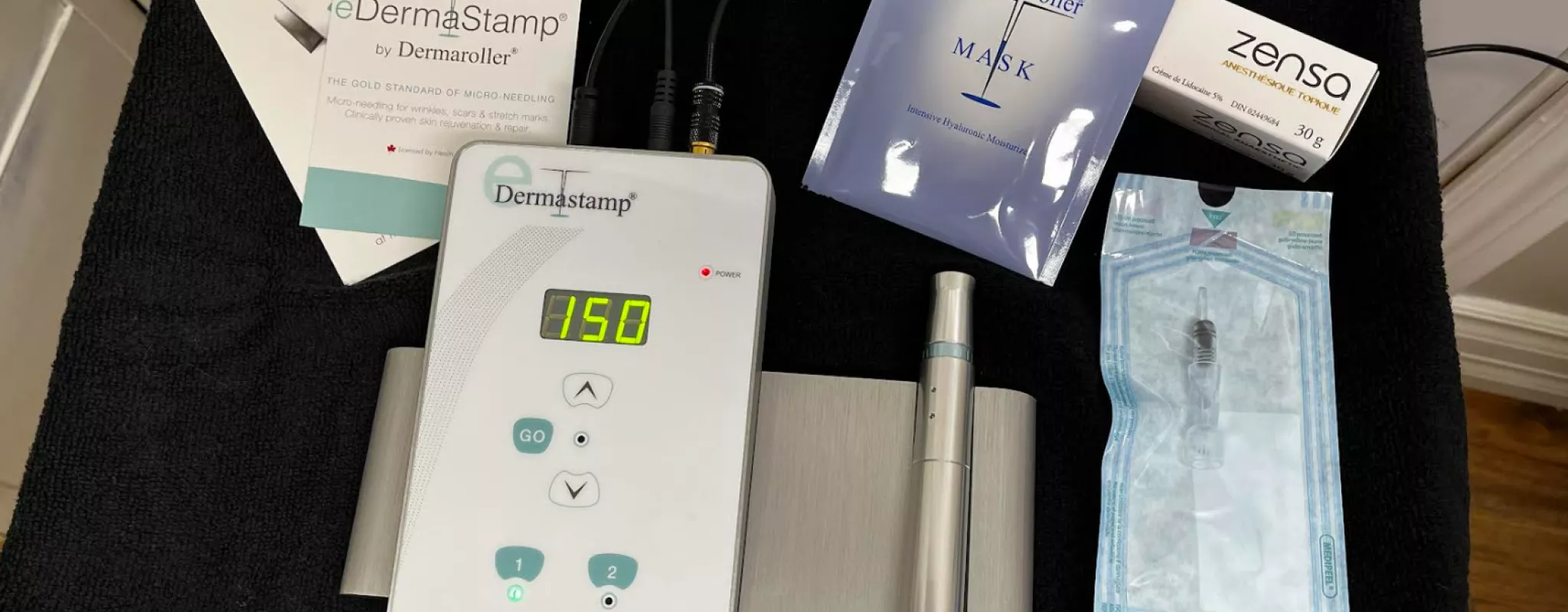 eDermaStamp Micro Needling machine used at Hilltop Electrolysis & Laser