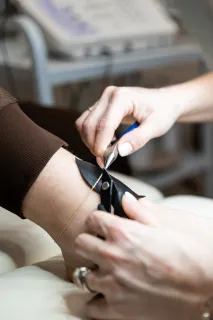 Permanent jewlery anklet